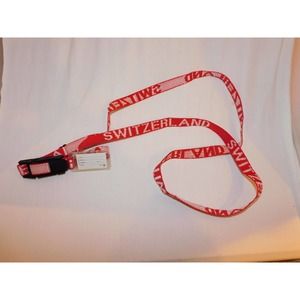 SWITZERLAND AJUSTABLE LUGGAGE STRAP LANYARD WITH NAME TAG
